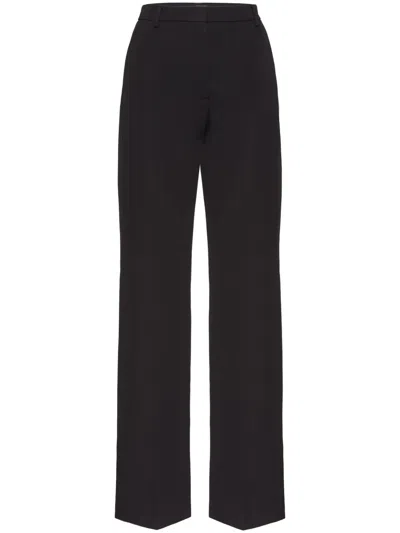 Valentino Virgin Wool Tailored Trousers In Black