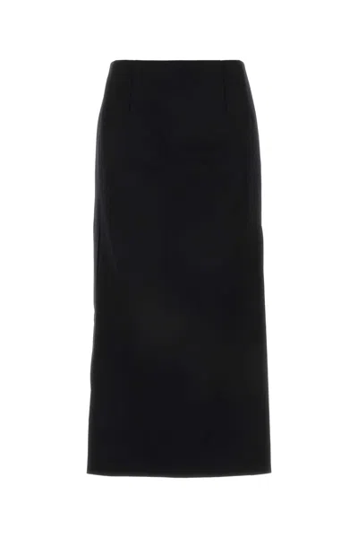VALENTINO BLACK WOOL SKIRT