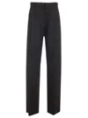 Valentino Grisaille Wool Trousers In Black