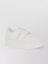 Valentino Rockstud Untitled Sneakers With Elevated Sole In White
