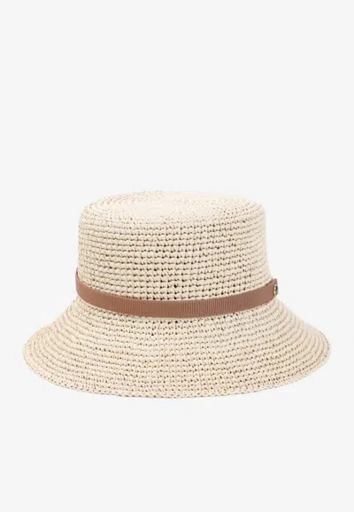 Valentino Garavani Grosgrain Bucket Hat In Sand