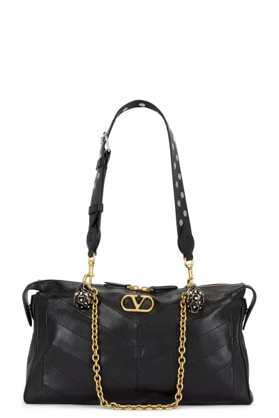 Valentino Garavani Growl Medium Tote Bag In Black