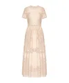 Valentino Guipure-lace Maxi Dresss In Nude