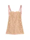 Valentino Guipure Straps Mini Dress In Pink