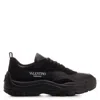 Valentino Garavani Gumboy Low-top Sneakers In Leather And Suede In Black