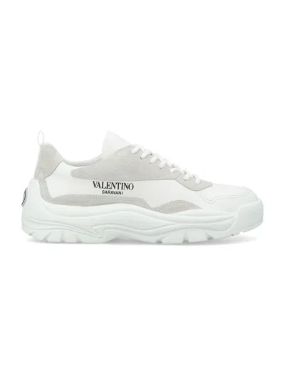 Valentino Garavani White Gumboy Calfskin Sneakers