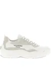 Valentino Two-tone Leather And Suede Gumboy Sneakers In White