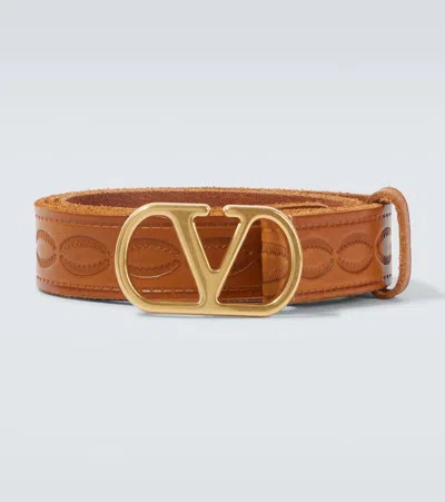 VALENTINO GARAVANI VLOGO SIGNATURE LEATHER BELT