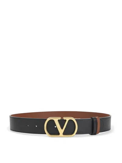 Valentino Garavani Reversible Logo Belt H. 40 In Black