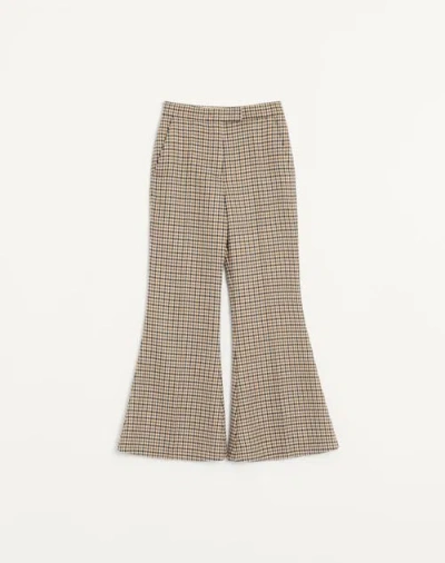 Valentino Hahnentritt-hose Frau Beige 36 In Neutral