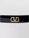Valentino Black Acetate Vlogo Hair Clip