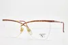 Valentino Half Frame Plain Mirror In Brown