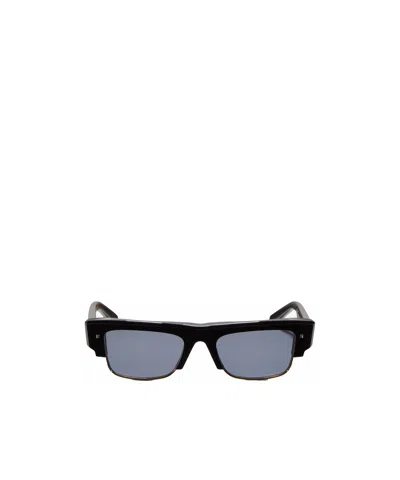 Valentino Half Frame Sunglasses In Gray