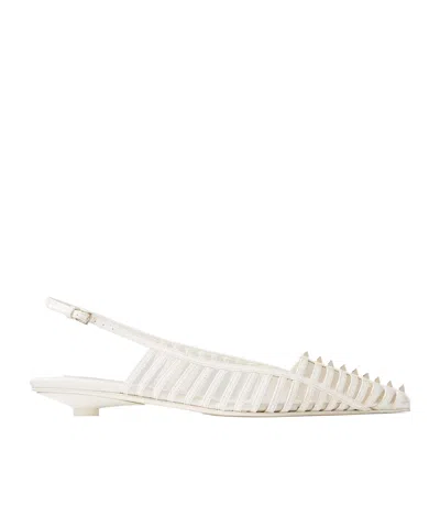 Valentino Garavani Half-heeled Ballet Flats In White