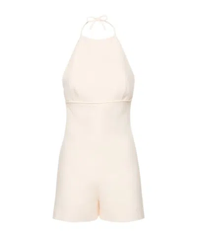 Valentino Halter Jumpsuit In Neutral