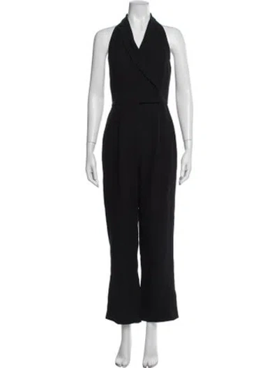 Pre-owned Valentino Halterneck Jumpsuit In Black