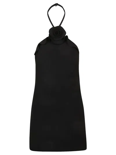 Valentino Halterneck Sleeveless Mini Dress In Black