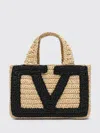Valentino Garavani Viva Superstar Crochet Small Tote Bag In Neutral