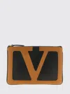 Valentino Viva Superstar Leather Envelope Clutch Bag In Brown