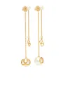 Valentino Vlogo Signature Swarovski Earrings In Yellow