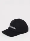 Valentino Chez  Cotton Baseball Cap With Embroidery In Black