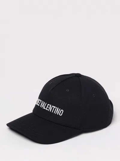Valentino Garavani Chez Valentino Cotton Baseball Cap With Embroidery In Black