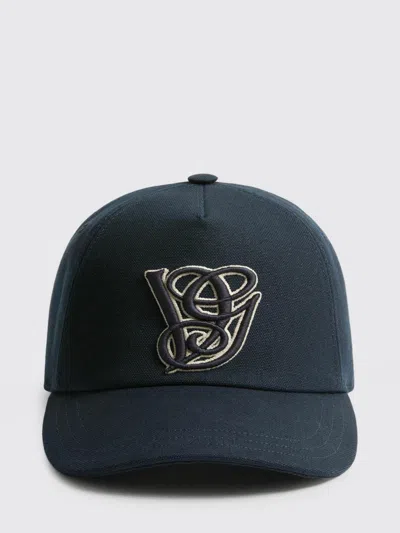 Valentino Garavani Cotton Baseball Cap With Embroidery In Blue