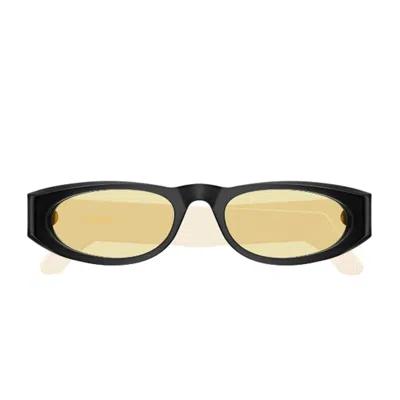 Valentino Havana Linea V Logo Recycled Acetate Oval Sunglasses In Multi