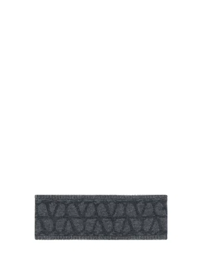 Valentino Garavani Headband In Grigio Melange/antracite