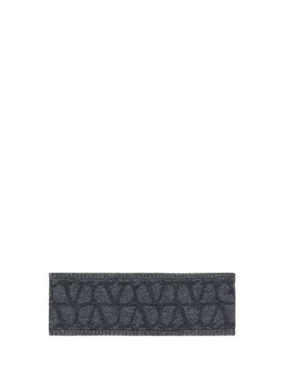 Valentino Garavani Headband In Grigio Melange/antracite