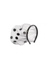 Valentino Velvet With Veil Headband In White