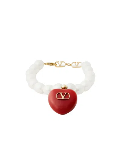 Valentino Garavani Heart Bracelet In Red