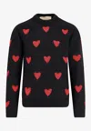 Valentino Sweater In Mixed Lana And Mohair In Black