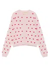 Valentino Heart-pattern Button Cardigan In Pink