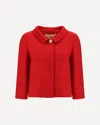 Valentino Womens Paris Heart-button Relaxed-fit Wool And Silk Jacket
