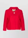 Valentino Womens Paris Heart-button Relaxed-fit Wool And Silk Jacket