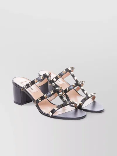 Valentino Garavani Heel Slider Sandals Gold Studs