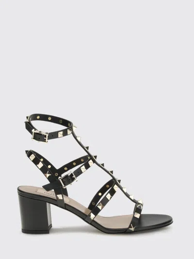 Valentino Garavani Garavani Rockstud 60 Leather Sandals In Black