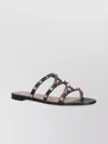 Valentino Rockstud Caged Leather Sandal In Black