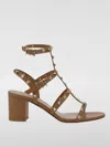 Valentino Rockstud Sandals In Beige
