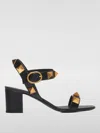 Valentino Roman Stud 60mm Block-heel Sandals In Schwarz