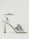 Valentino Bowow Metallic Leather Sandals