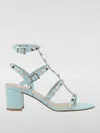 Valentino Rockstud High-heeled Sandals In Water