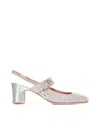 Valentino Heels In Crystal/silver