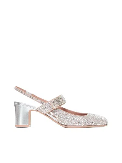 Valentino Garavani Heels In Crystal/silver