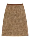 Valentino Herringbone Knit Pencil Skirt