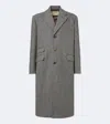 Valentino Herringbone-pattern Virgin Wool Coat In Gray