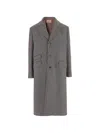 Valentino Herringbone-pattern Virgin Wool Coat In Gray