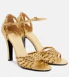 Valentino Garavani Hi Dolly Metallic Ankle Strap Sandal In Gold