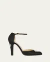 Valentino Pumps Floral Embroidery Gold-tone Hardware In Black